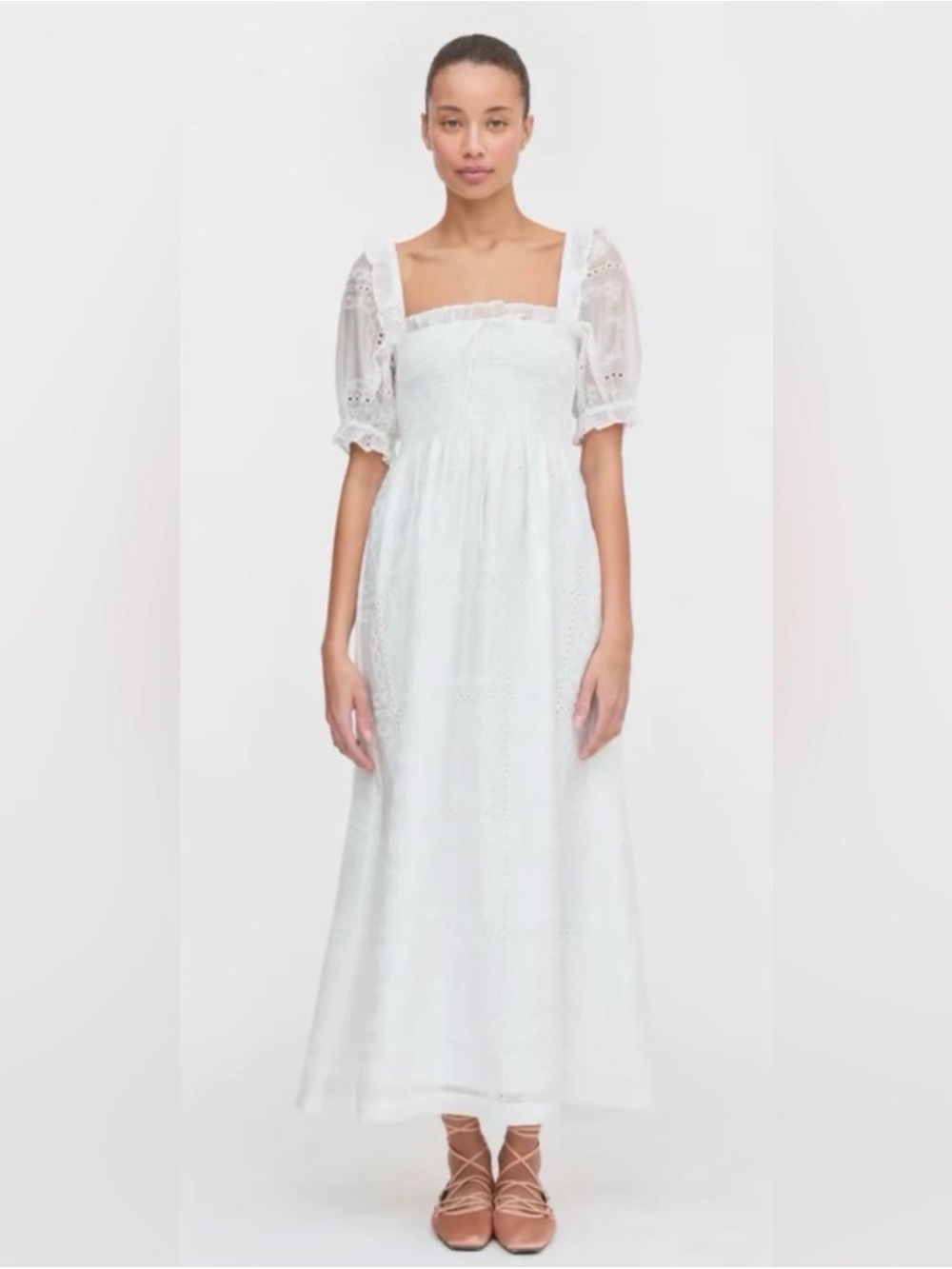Hill House Scarlett Nap Dress patchwork organza Maxi Dress - Picture 2 of 6